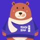 悠趣熊youQUXIONG品牌LOGO